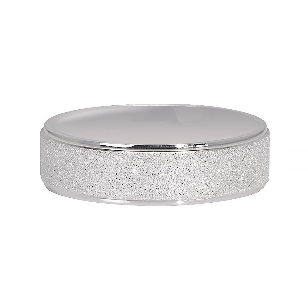 925 Sterling Silver Couple Ring for Men Women Rough Surfaced Shinning Simple Wedding Band for Lovers Size 7-13