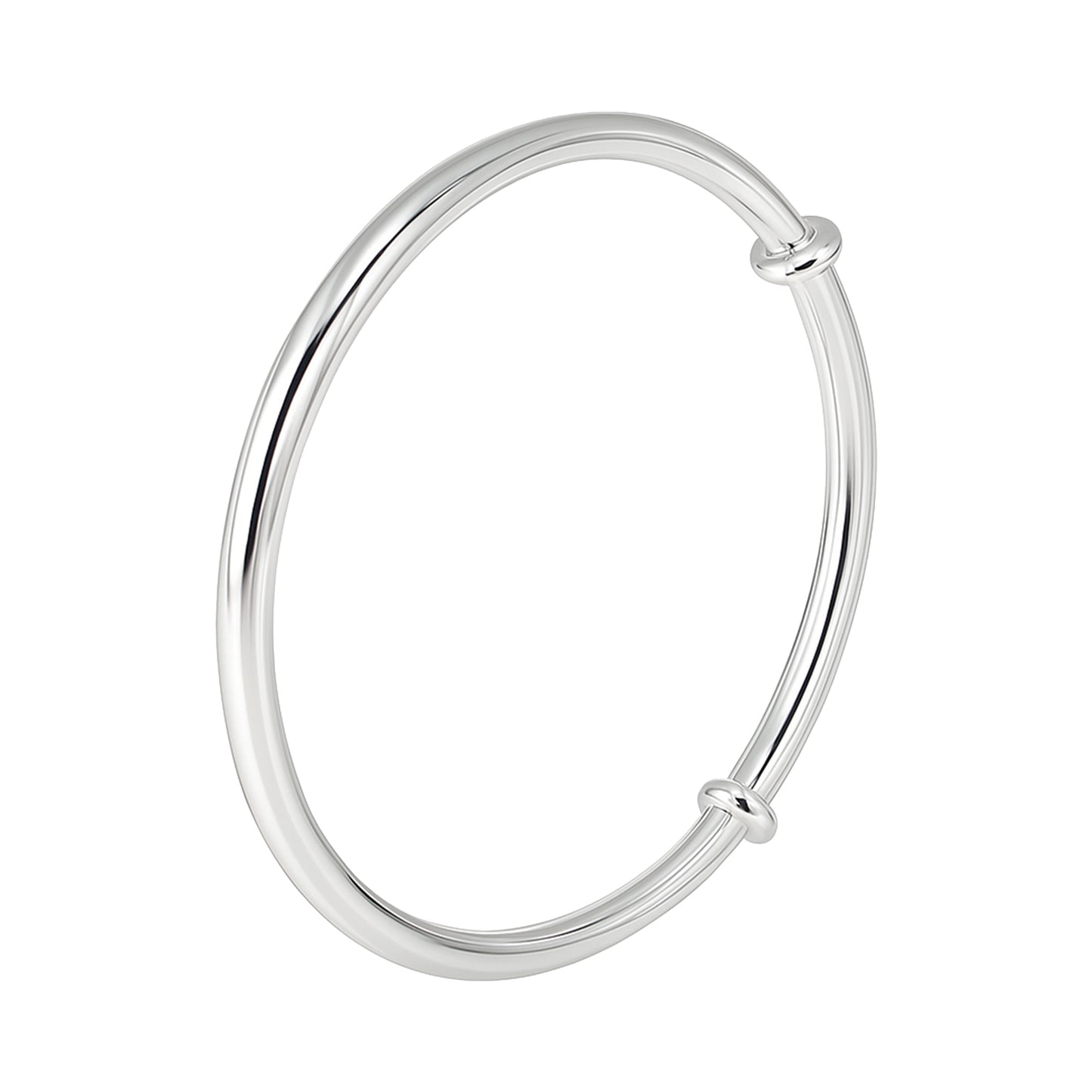 999 Pure Silver Adjustable Bangle Bracelet for Women, Push Pull Design (5.5"–7.5"), Classic Elegant Handmade Minimalist Jewelry, Gift for Mom, Wife, Girlfriend