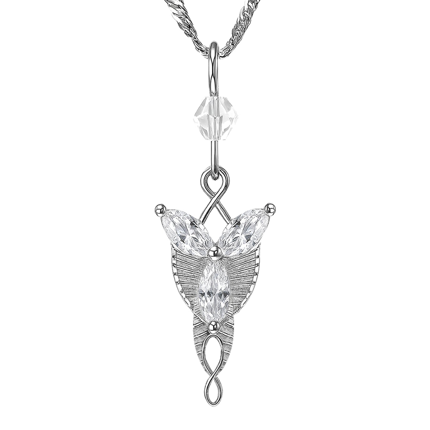 925 Sterling Silver Arwen Necklace, Small Evenstar Pendant, Lord of the Rings Jewelry Gift for Women