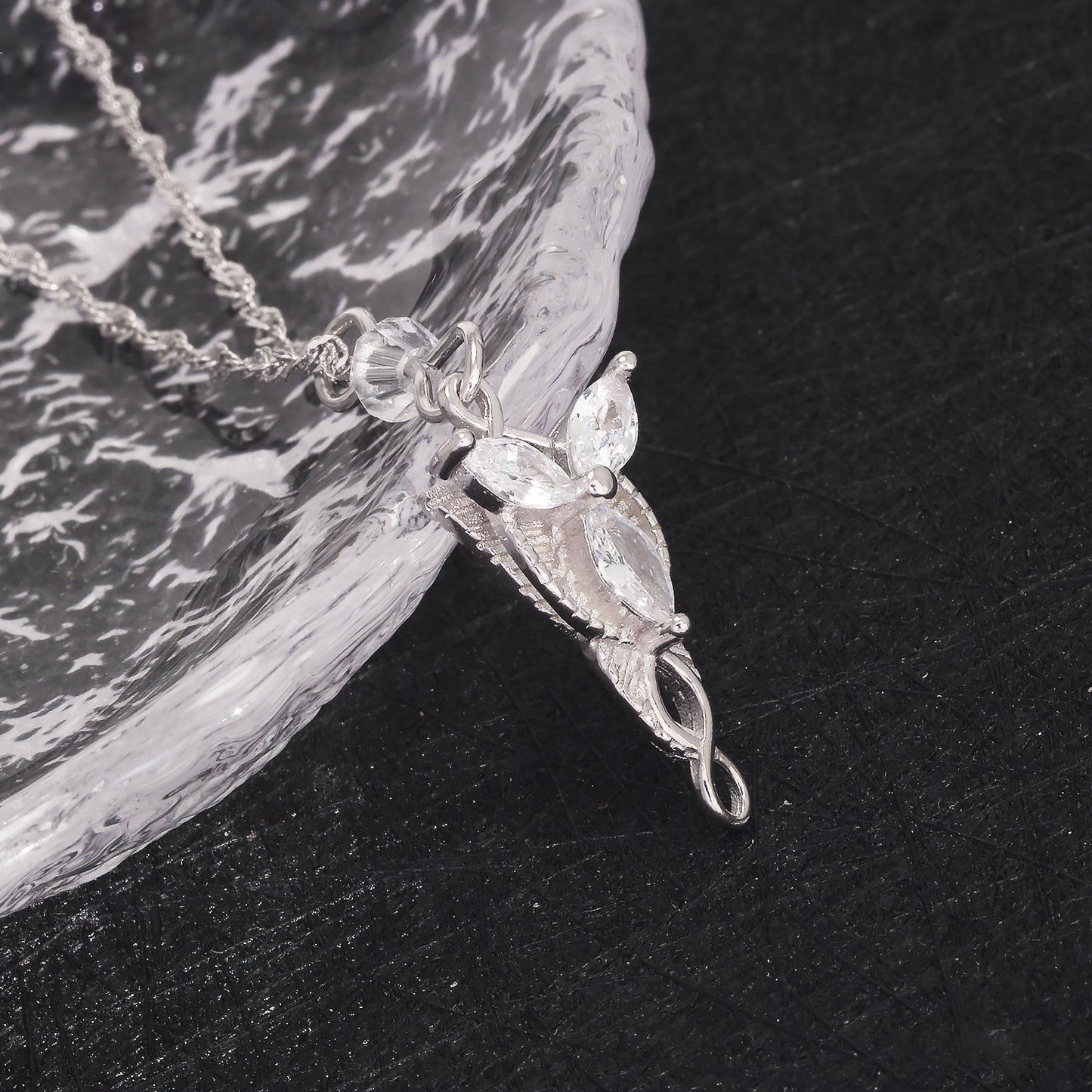 925 Sterling Silver Arwen Necklace, Small Evenstar Pendant, Lord of the Rings Jewelry Gift for Women